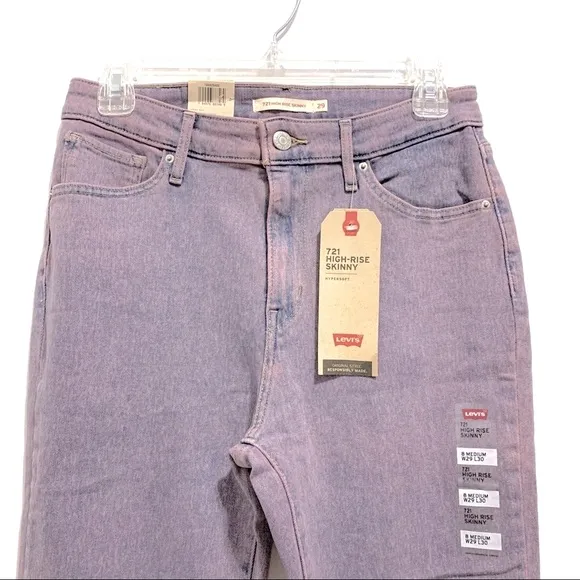 🆕 Levi's 721 High Rise High-Waisted Light Wash Denim Skinny Jeans