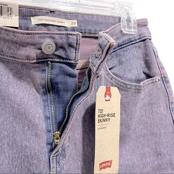 🆕 Levi's 721 High Rise High-Waisted Light Wash Denim Skinny Jeans