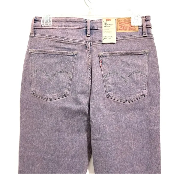🆕 Levi's 721 High Rise High-Waisted Light Wash Denim Skinny Jeans