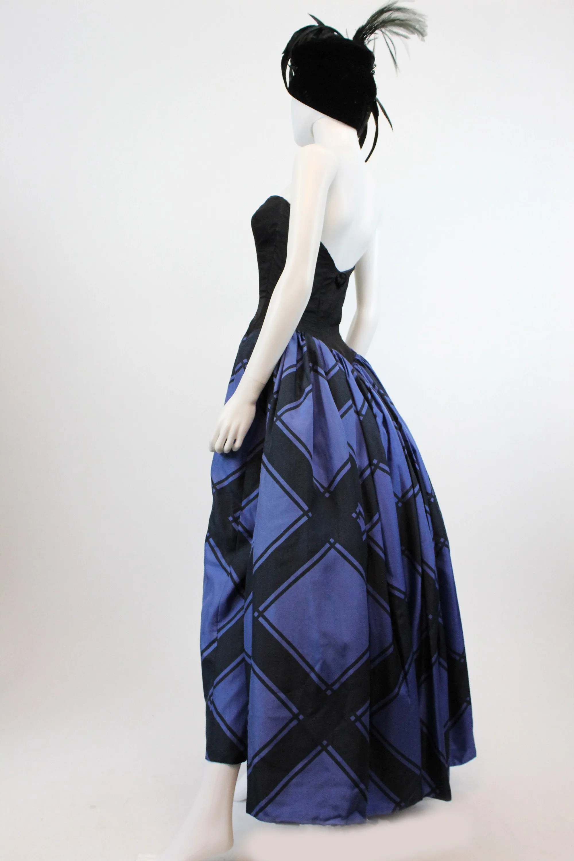 1950s 1956 DOCUMENTED Estevez strapless ball gown silk dress xs | new fall winter