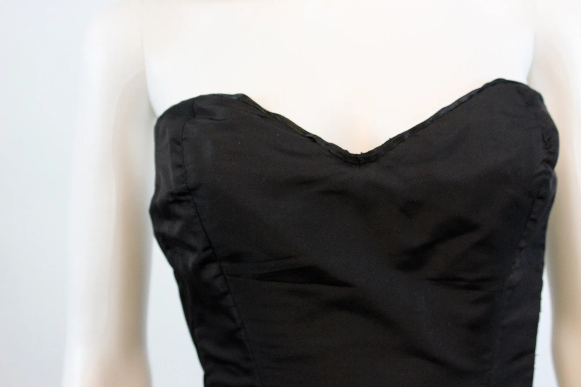 1950s 1956 DOCUMENTED Estevez strapless ball gown silk dress xs | new fall winter