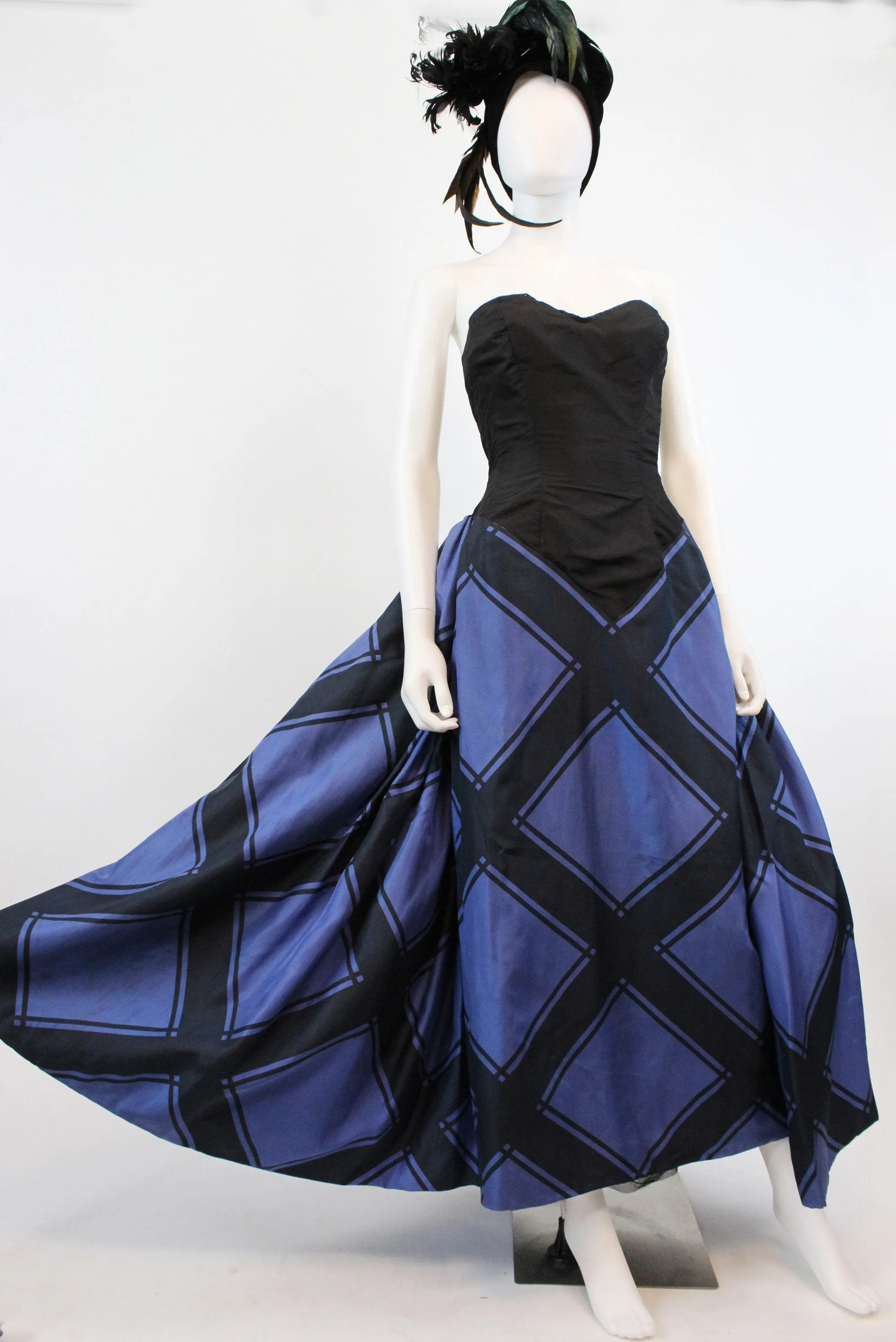 1950s 1956 DOCUMENTED Estevez strapless ball gown silk dress xs | new fall winter