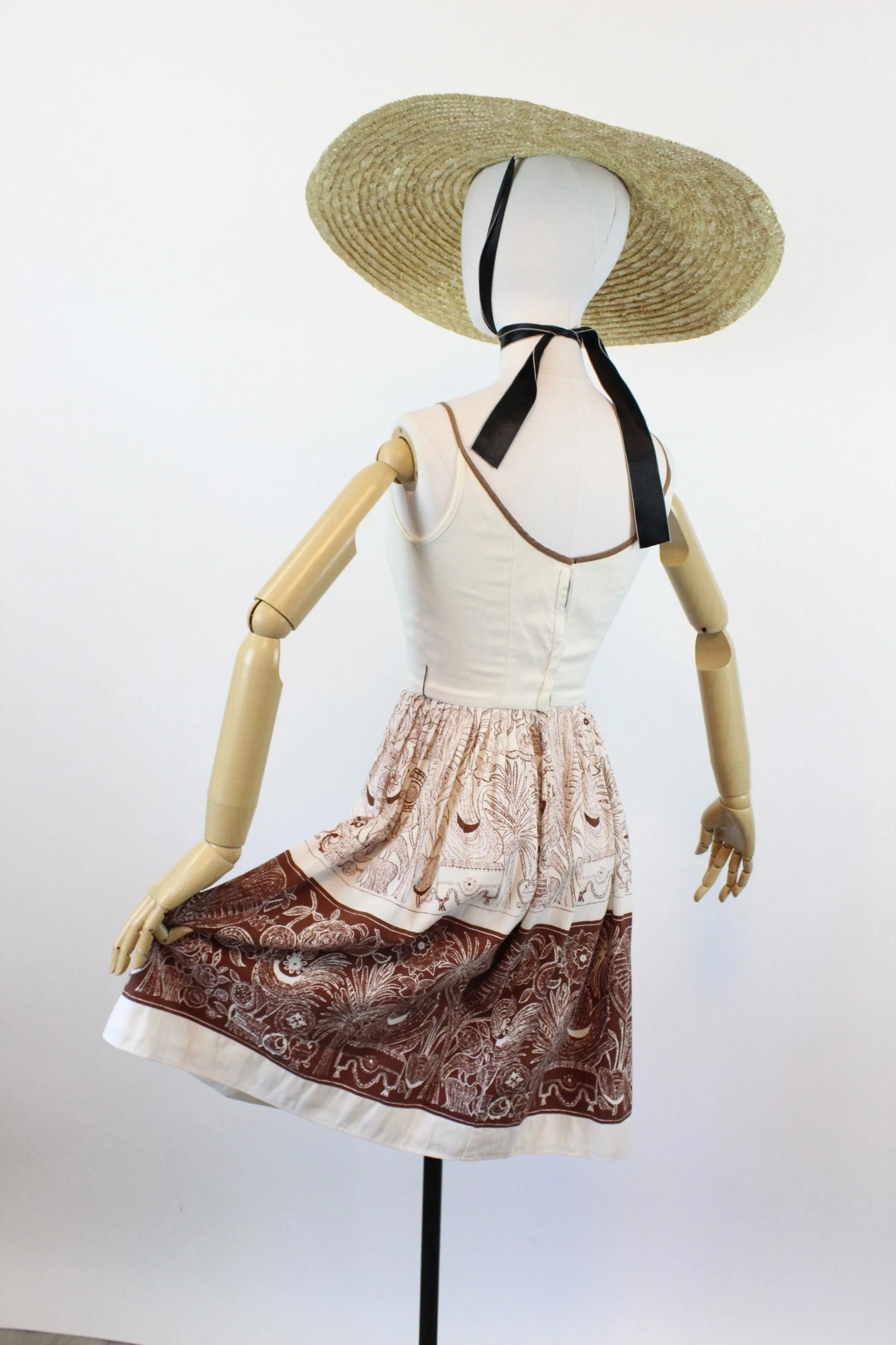 1950s ILENE RICKY novelty ROOSTER sun dress xxs  | new spring summer