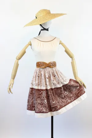 1950s ILENE RICKY novelty ROOSTER sun dress xxs  | new spring summer