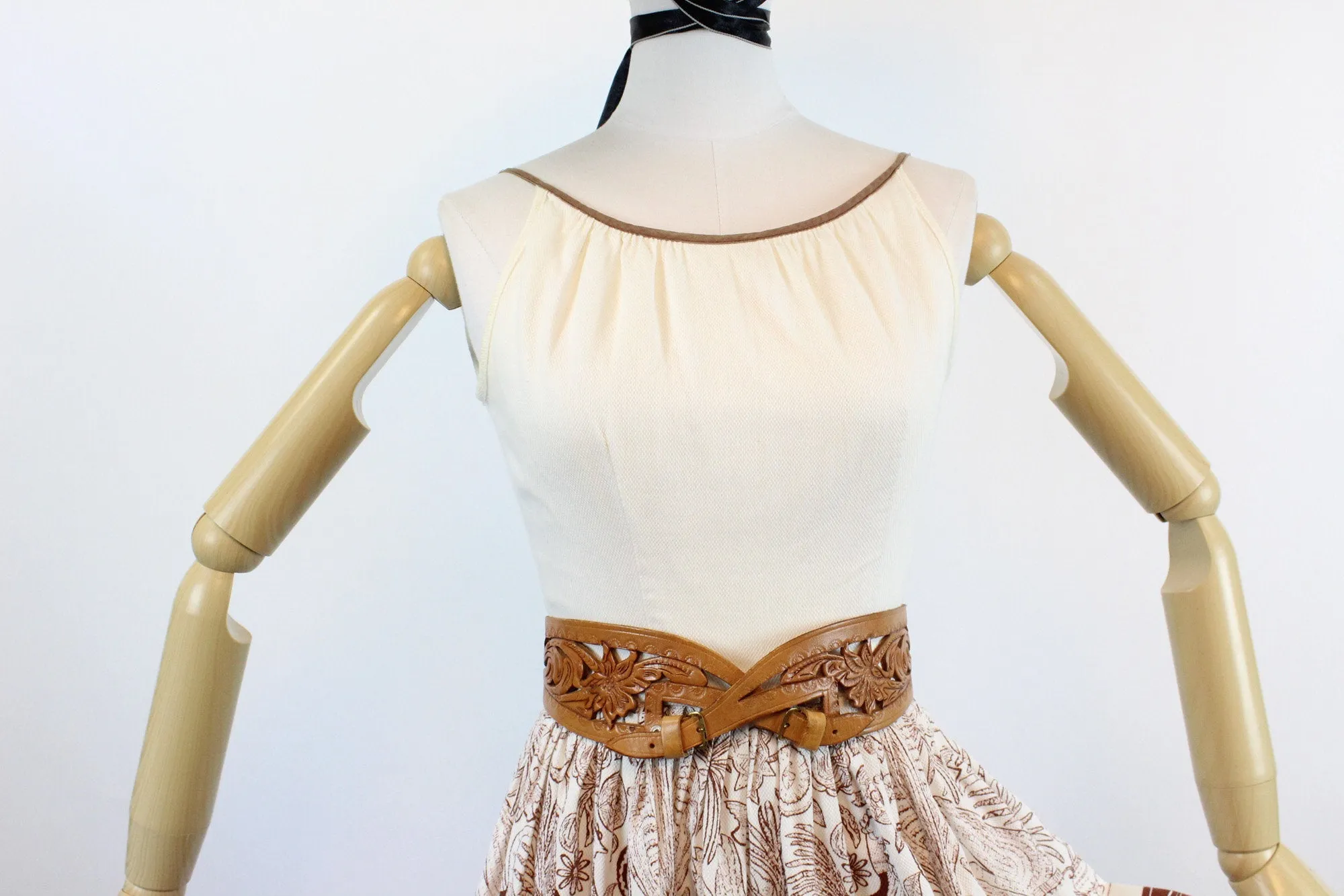 1950s ILENE RICKY novelty ROOSTER sun dress xxs  | new spring summer