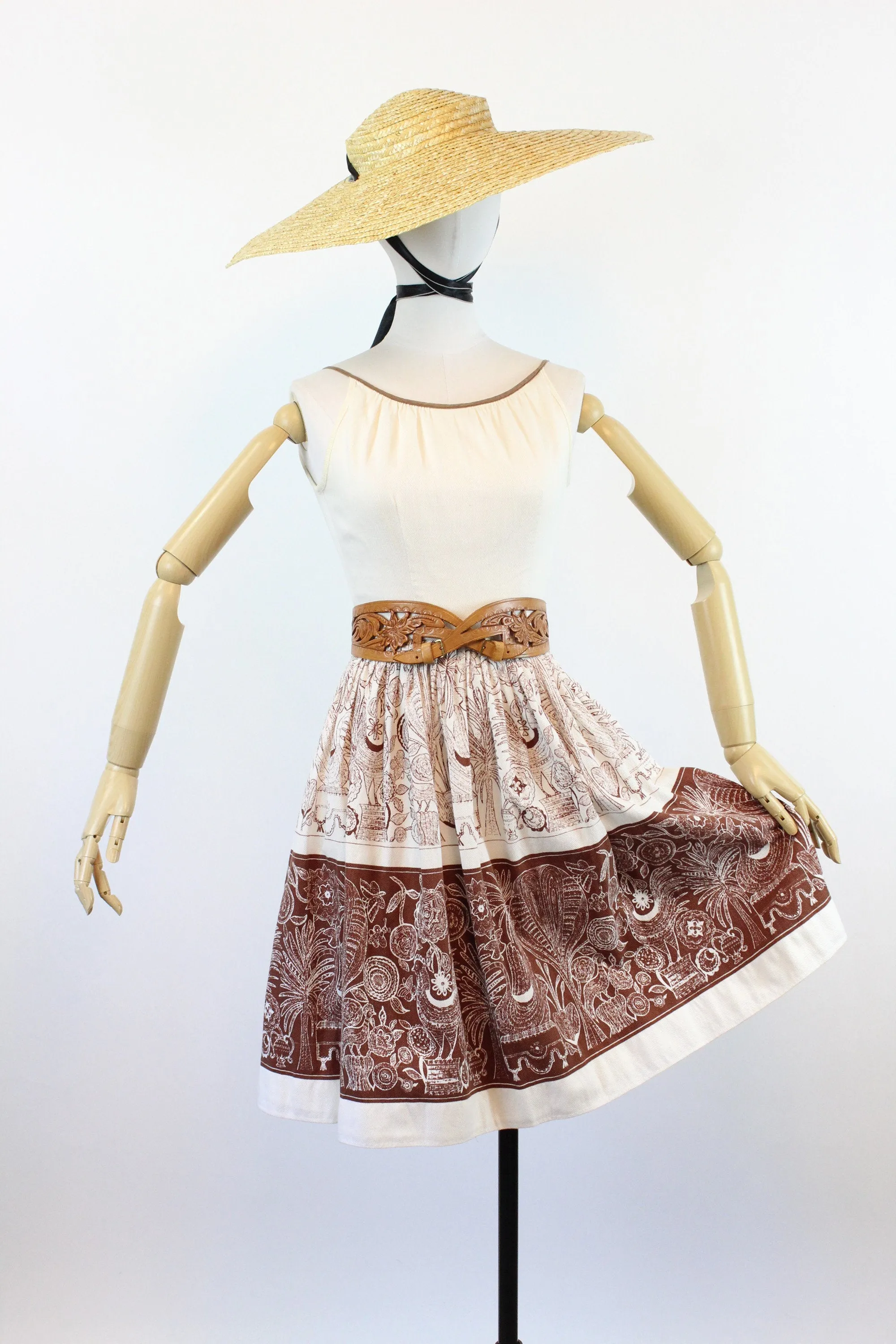 1950s ILENE RICKY novelty ROOSTER sun dress xxs  | new spring summer