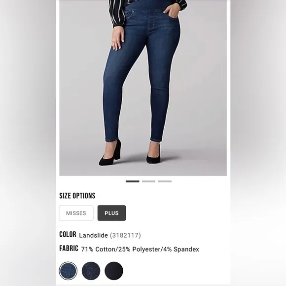 2 Pair Jeans Bundle Lee Women’s Plus 28W Petite