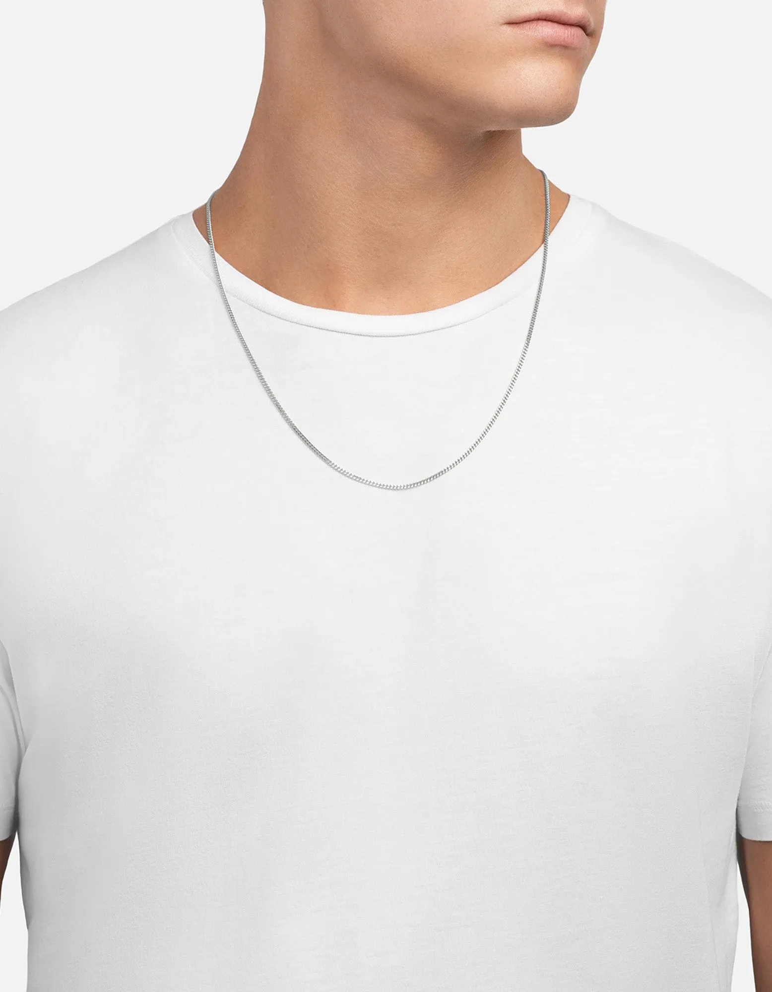 2mm Mini Annex Chain Necklace, Sterling Silver