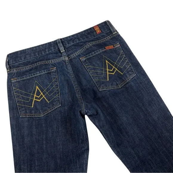 7 For all Mankind A Pocket Denim Flare Hems Jeans Y2K