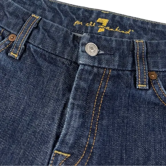 7 For all Mankind A Pocket Denim Flare Hems Jeans Y2K