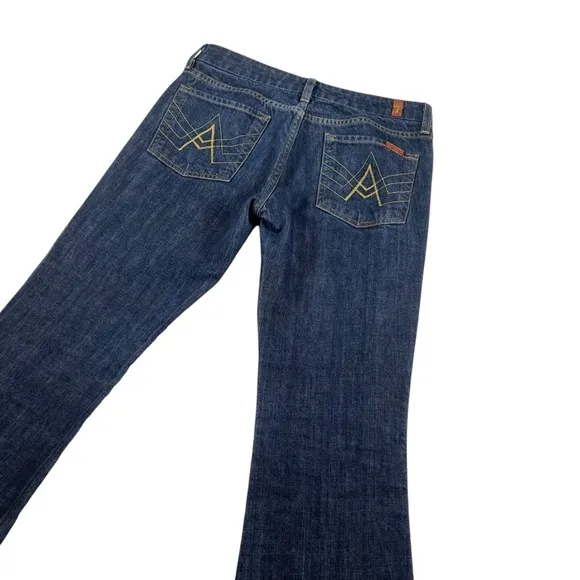 7 For all Mankind A Pocket Denim Flare Hems Jeans Y2K