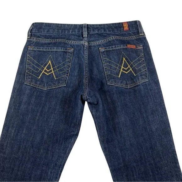 7 For all Mankind A Pocket Denim Flare Hems Jeans Y2K
