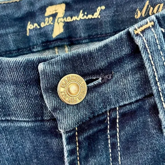 7 for all mankind KIMMIE STRAIGHT JEANS IN DUCHESS size 28