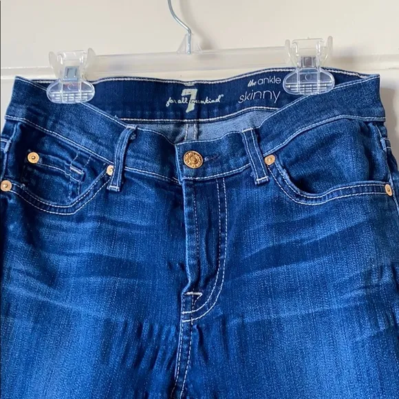 7 For All Mankind The Ankle Skinny Jeans Size 27