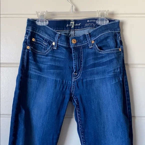 7 For All Mankind The Ankle Skinny Jeans Size 27
