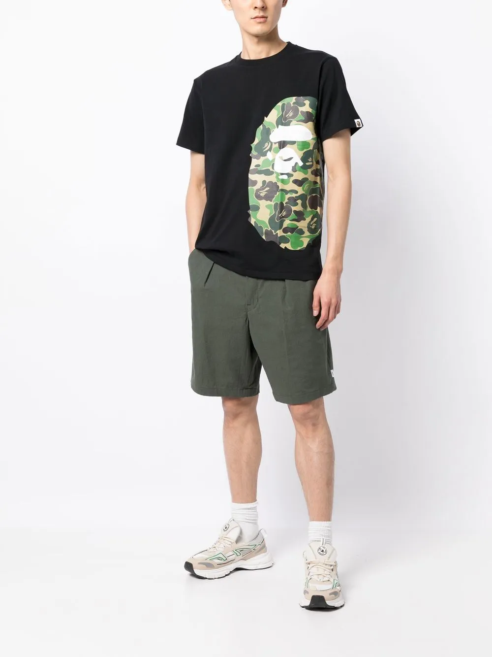 A BATHING APE® logo-print cotton T-shirt
