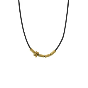 A Gold Tube   Bali Bead Necklace