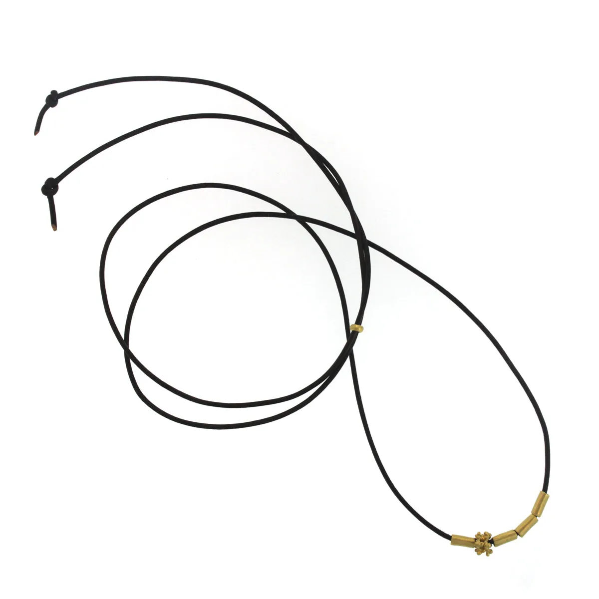 A Gold Tube   Bali Bead Necklace