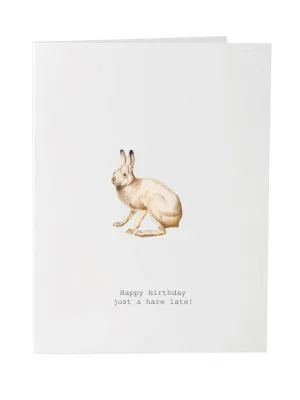 A Hare Late Birthday Card