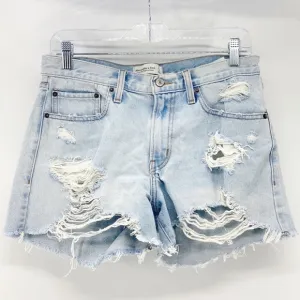 Abercrombie &amp; Fitch mid rise boyfriend denim deconstructed shorts western Gypsy