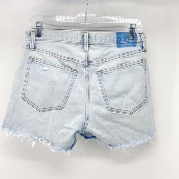 Abercrombie &amp; Fitch mid rise boyfriend denim deconstructed shorts western Gypsy