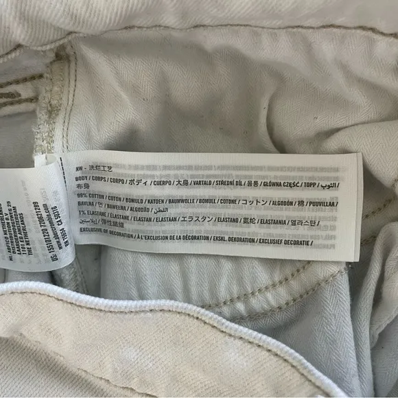 Abercrombie &amp; Fitch The 70’s Flare Ultra High Rise Denim Jeans Off-White 29 8 R