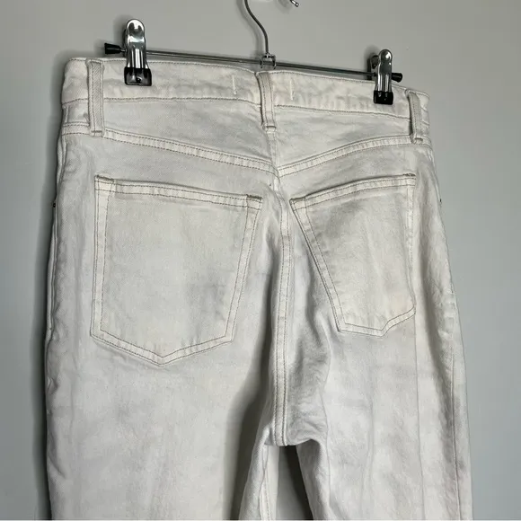 Abercrombie &amp; Fitch The 70’s Flare Ultra High Rise Denim Jeans Off-White 29 8 R