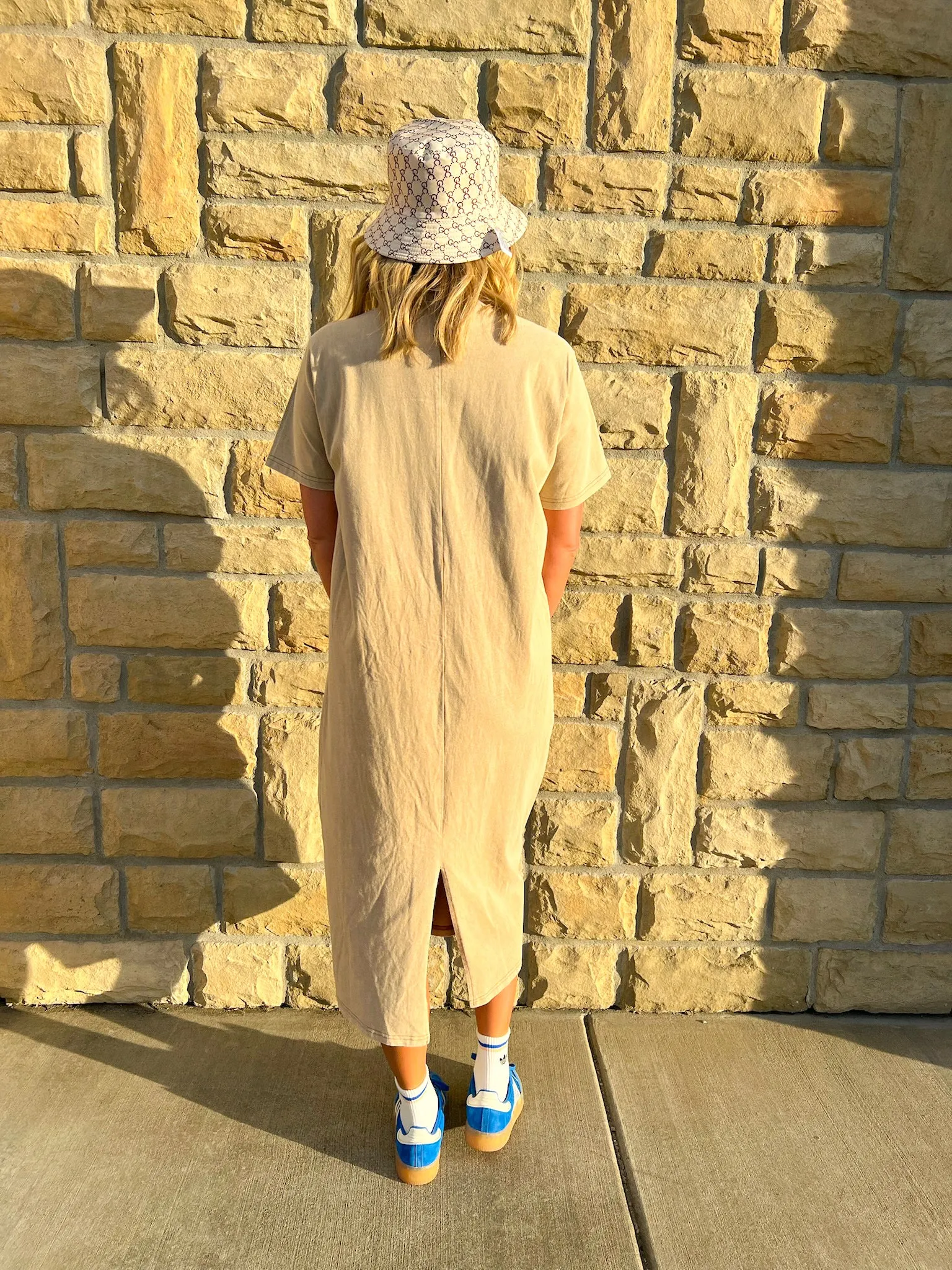 Abigail T-Shirt Dress - Beige