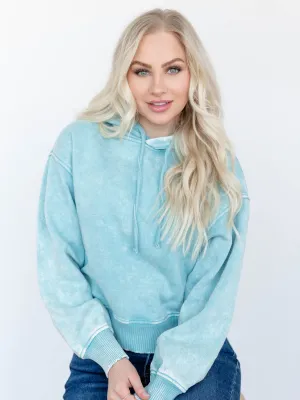Acid Wash Fleece Hoodie