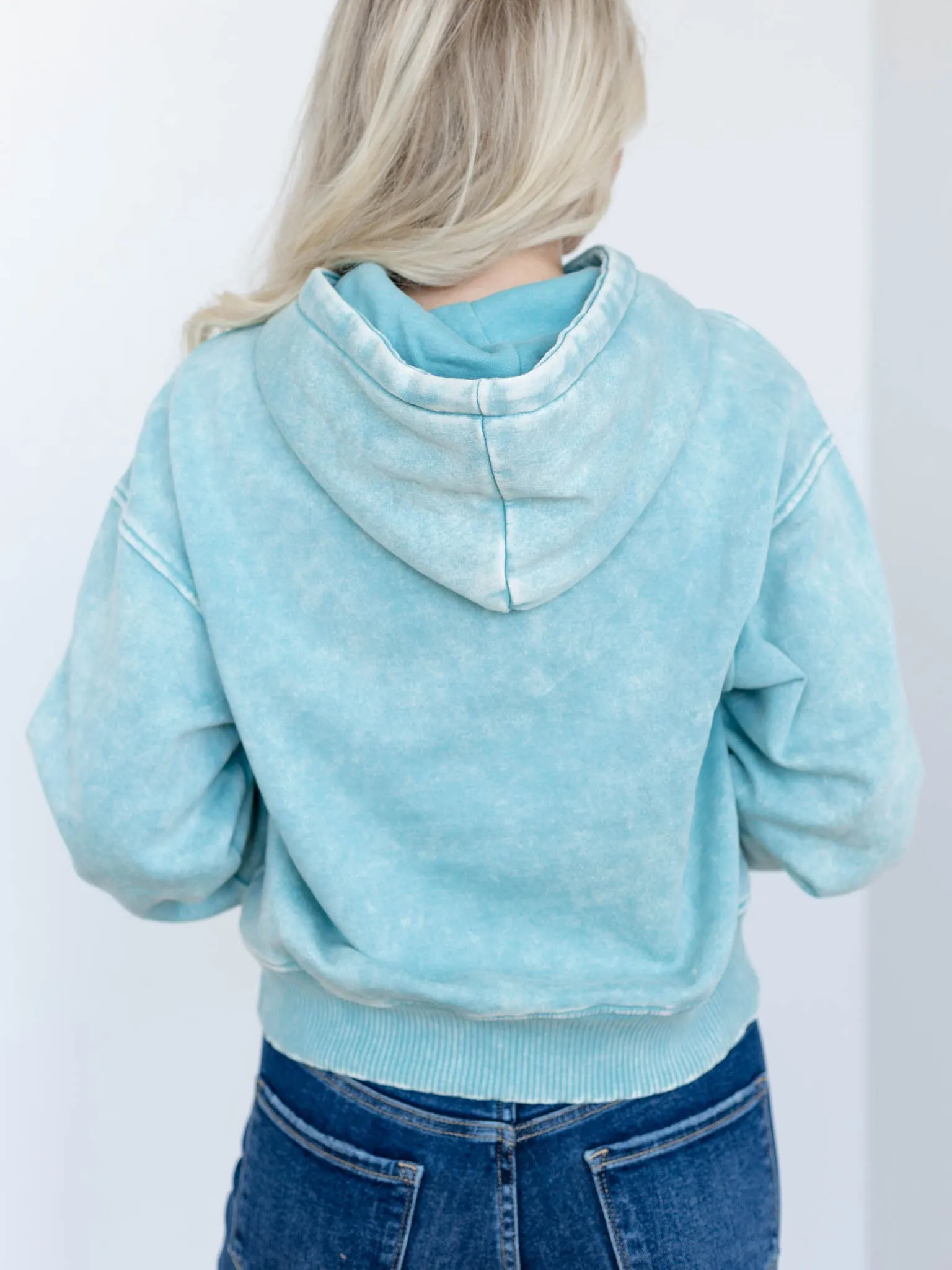 Acid Wash Fleece Hoodie