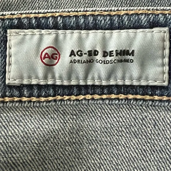 AG-ED Denim Frayed Hem Distressed The Erin‎ Pencil Jean Skirt Sz. 29R
