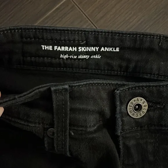 AG Farrah High Rise Raw Hem Ankle Skinny Jeans, 24R