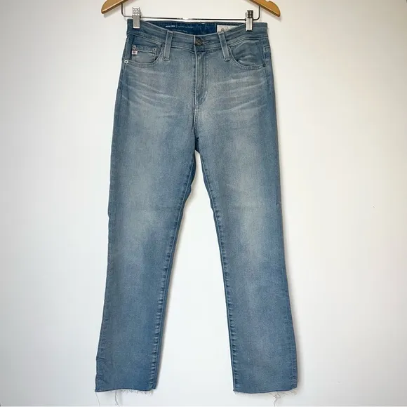 AG Mari High Rise Slim Straight Crop Jeans