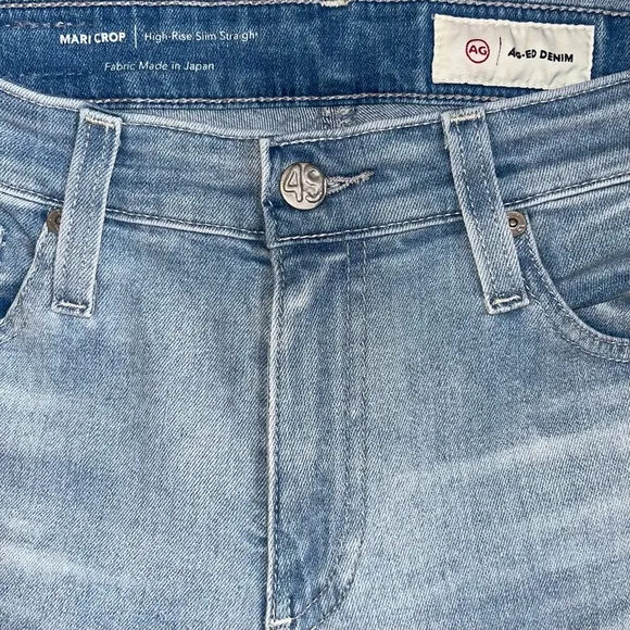 AG Mari High Rise Slim Straight Crop Jeans