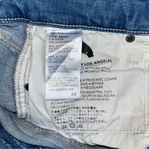 AG Mari High Rise Slim Straight Crop Jeans