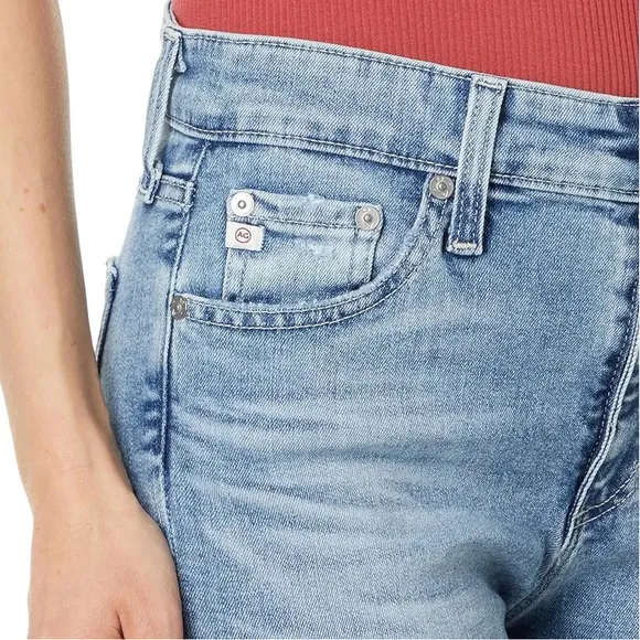 AG Mari High Rise Slim Straight Crop Jeans