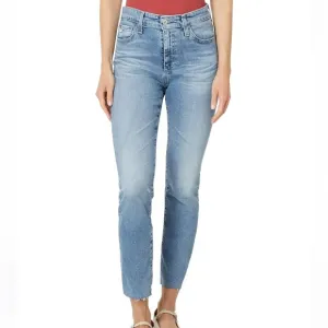 AG Mari High Rise Slim Straight Crop Jeans
