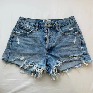 Agolde Parker distressed blue denim shorts size 25
