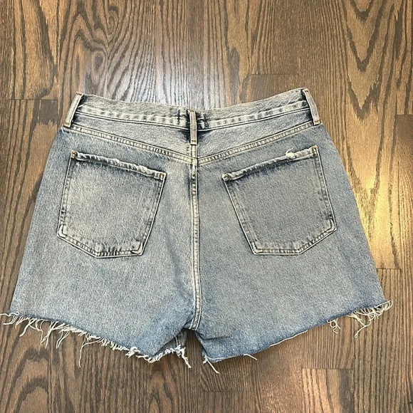 Agolde parker distressed denim shorts 31