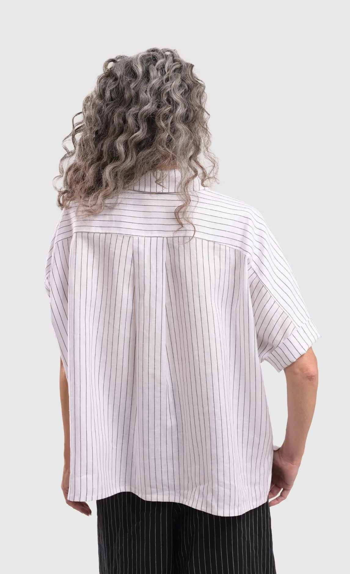 Alembika Striped White Cactus Shirt