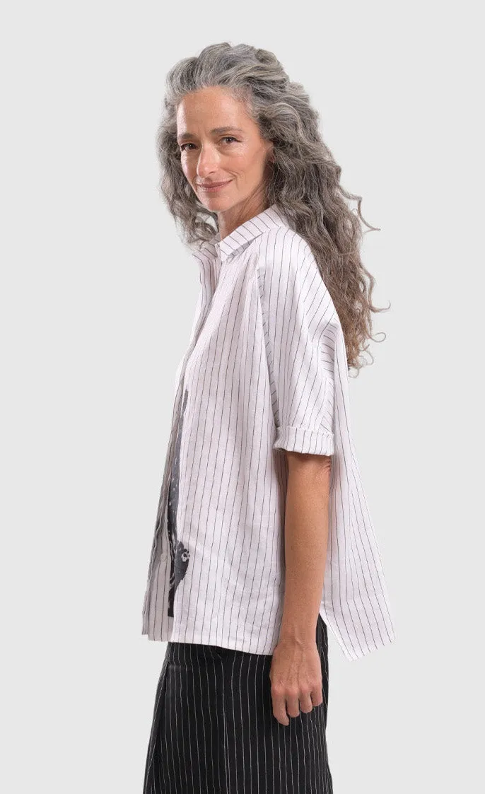 Alembika Striped White Cactus Shirt