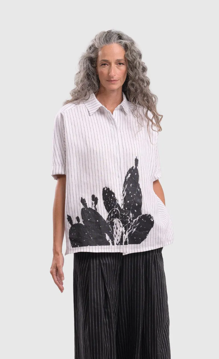 Alembika Striped White Cactus Shirt