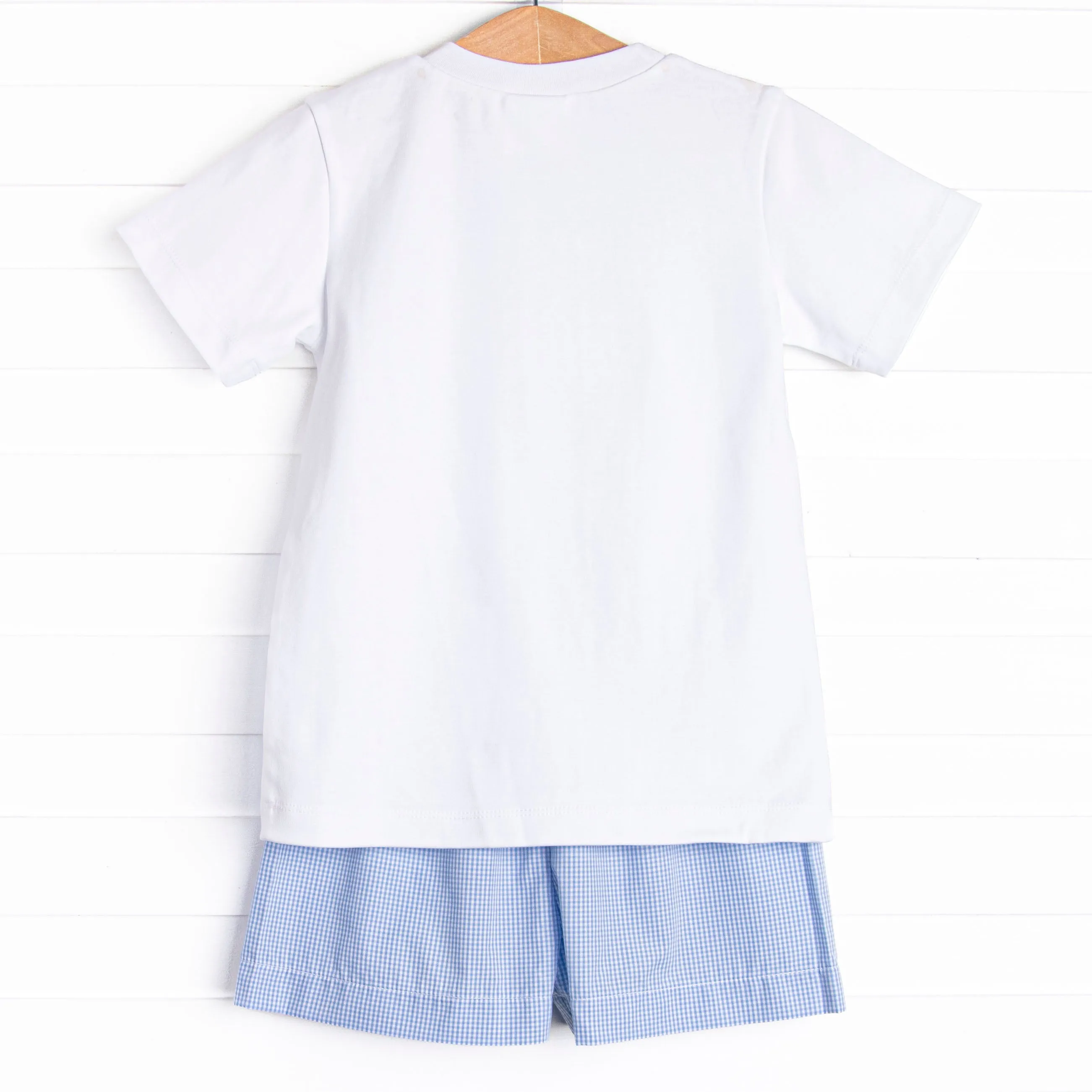 All-American Aviator Smocked Short Set, Blue