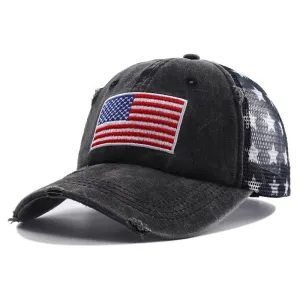 American Flag Mesh Cap