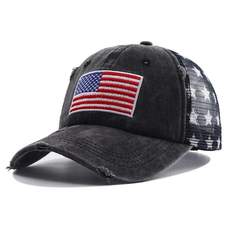 American Flag Mesh Cap