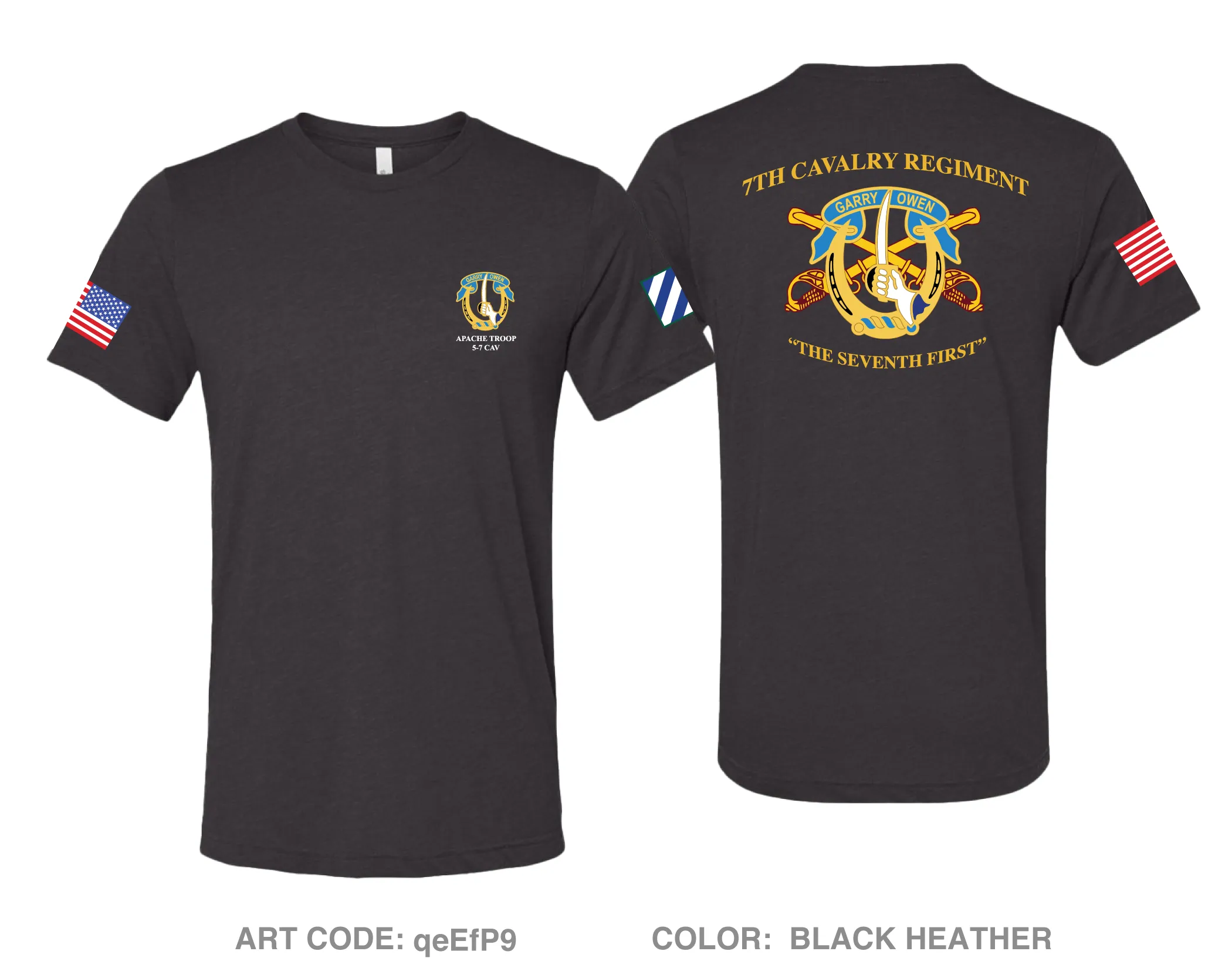 Apache troop 5th squadron 7th cavalry regiment Store 1 Comfort Unisex Triblend SS Tee - qeEfP9
