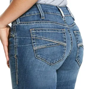Ariat‎ R.E.A.L. Mid Rise Stretch Presley Stackable Straight Leg Jeans Size 26WR