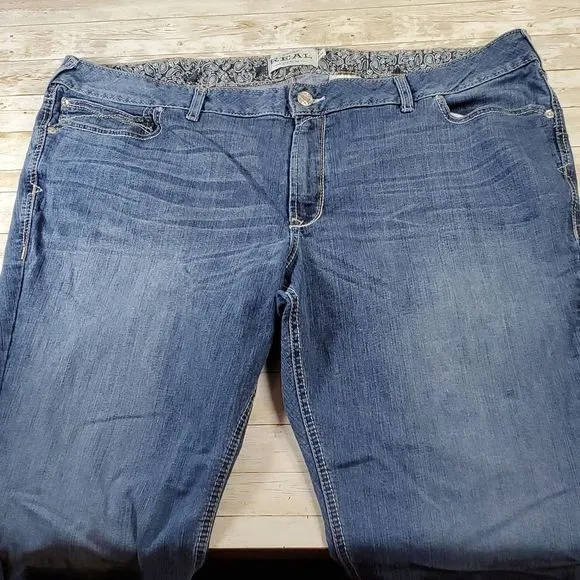 Ariat‎ R.E.A.L. Mid Rise Stretch Presley Stackable Straight Leg Jeans Size 26WR