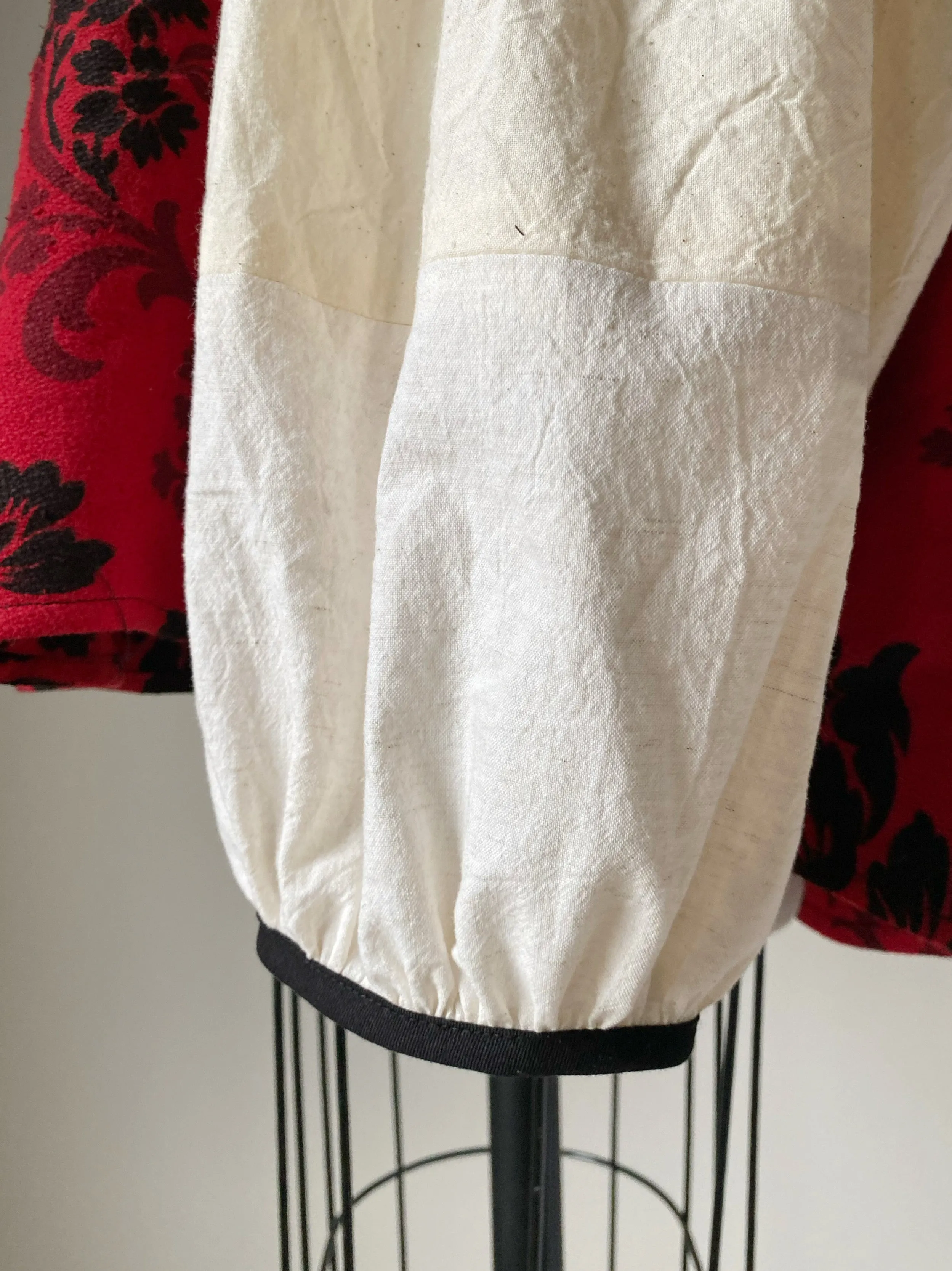 art deco floral patch top