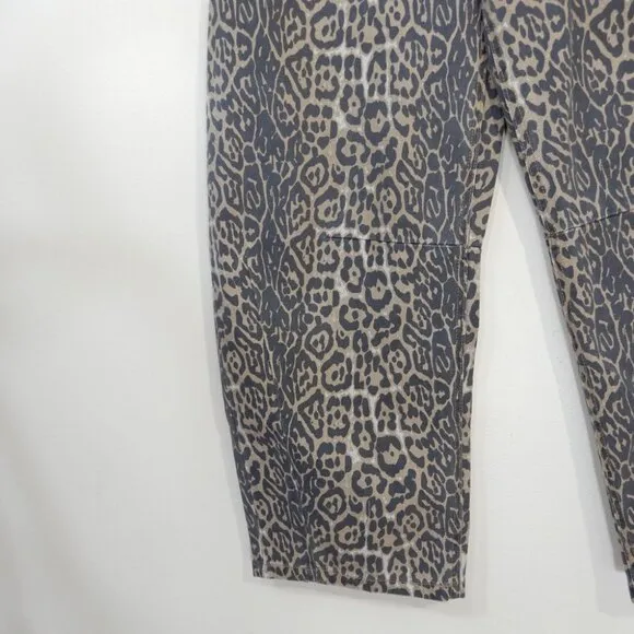 Ashley Mason Barrel Jeans Leopard Animal Print Denim - Various Sizes NEW